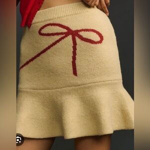 NWT Anthropologie En Saison Mini Knit Flare Sweater Skirt